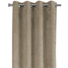 MAYEERTY Curtain Panel Beige Velvet Room Darking for Living Room Bedroom Modern 54"x84" 2pcs - 3 of 4