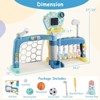 Costway Toddler Sports Toys 5-in-1 Basketball Soccer Bowling Baseball Golf with Lights - 3 of 4