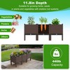 Angel Sar 47.2x15.7x19.6in Raised Garden Bed with Drain Outlet, Polypropylene Planter Box with Trellis Grooves, 440lb Capacity - 4 of 4