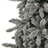 Nearly Natural 7.5-ft Flocked Livingston Fir Artificial Christmas Tree with Pine Cones and 500 Clear Warm LED Lights - 3 of 4