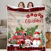 Lomsoe Christmas Blanket, Snowman Blanket for Women, Red Truck Soft Flannel Throw Blankets for Kids Girls Bed Living Room Couch. - 2 of 4