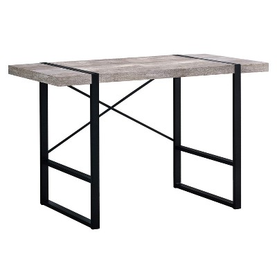 Monarch Specialties Computer Desk Home Office Laptop 48InchL Work Metal Laminate Beige Black Contemporary Modern