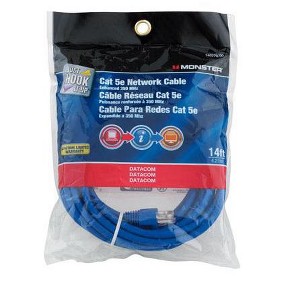 Monster JHIU 140270-00 Cat 5E Network Cable, 14', Blue - 1 of 1