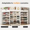 SKRAN 5-Tier Shoe Rack, Wooden Free Standing Shoe Cabinet, Vertical Organizer with Flip-top lid for Closet, Entryway, Dorm and Bedroom (White) - 3 of 4