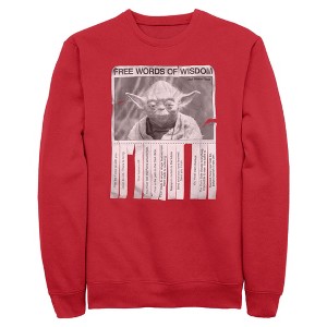 Mens Star Wars Yoda Free Words of Wisdom Sweatshirt - 1 of 4