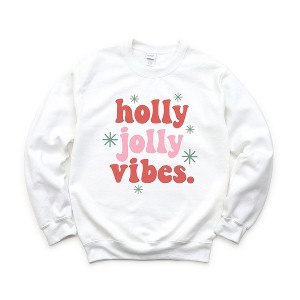 Simply Sage Market Women's Graphic Sweatshirt Retro Holly Jolly Vibes - 1 of 2