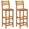 vidaXL Patio Dining Set 3 Piece, Outdoor Hightop Table and Chairs, Counter Height Desk, Pub Table Set for Porch Backyard, Farmhouse - 3 of 4