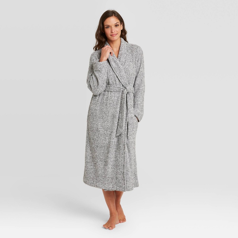Women's Cozy Chenille Robe - Stars Above Gray M/L