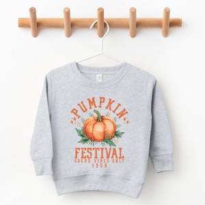The Juniper Shop Pumpkin Festival Gourd Vibes Toddler Sweatshirt - 5/6T - Heather Grey - 1 of 4