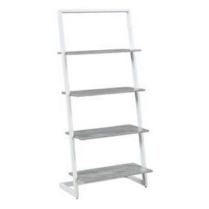 57" Graystone 4 Tier Ladder Bookcase/shelf Faux Birch/White - Breighton Home