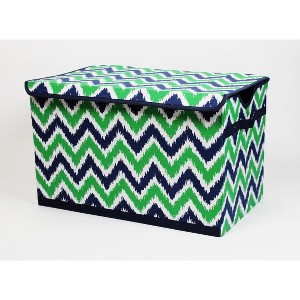 Bacati - MixNMatch Navy/Green Storage Toy Chest - 1 of 4