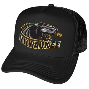Official University of Wisconsin Milwaukee Primary Logo Foam Snapback Trucker Hat - for Men and Women Black, Black, One Size - 1 of 4