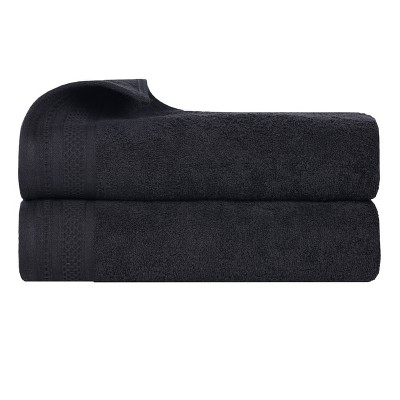 Honeycomb Waffle Border Cotton Medium Weight Towel Set by Blue Nile Mills
