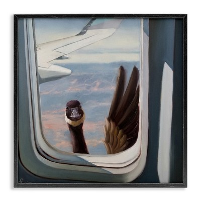 Stupell Industries Goose in Airplane Window Scene, 17" x 17"