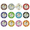 Slickblue 13.5-Gram Poker Chips 25-Pack, Desert Heat Theme, Greek Key Mold, Clay Composite, $5-$1K - 2 of 3