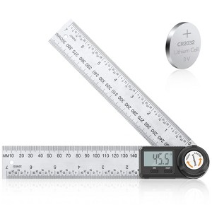 Digital 7-Inch Angle Ruler - Carpentry Layout Tool, Angle Measurement Tool, House Corner Inspection Tool, Steel Ruler, Construction Supervision Tool - 1 of 4