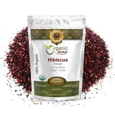 Organic Hibiscus Flower Cut & Sifted 8 Oz