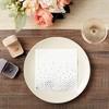 Blue Panda 50 Pack White and Silver Paper Napkins, Foil Polka Dots for Birthday Party Decorations, 3-Ply, 6.5 x 6.5 in - 2 of 4