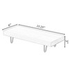 Vintiquewise Decorative Natural Wood Rectangular Tray Serving Board with Black Metal Stand - 4 of 4