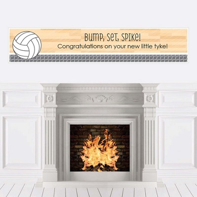 Big Dot of Happiness Bump, Set, Spike - Volleyball - Baby Shower Decorations Party Banner