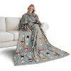 Catalonia Wearable Blanket with Sleeves and Pocket, Cozy Soft Fleece Mink Micro Plush Wrap Throws Blanket Robe for Adults, Gift for Her - 2 of 4