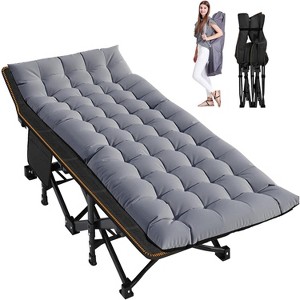 Docred Folding Camping Cot with Mattress & Carry Bag for Adults – Standard & Oversized XXL, Single & 2-Pack Outdoor Sleeping Bed Options - 1 of 4