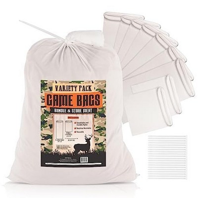 Impresa Variety Pack Game Bags for Meat - 8 Large & 2 Small Set - Breathable Hunting Bag for Caribou, Elk, Deer Meat & More