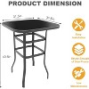 Jojoka 2 PCS Outdoor Swivel Bar Stools Set, All Weather High Back and Armrest Patio Chairs - 2 of 4