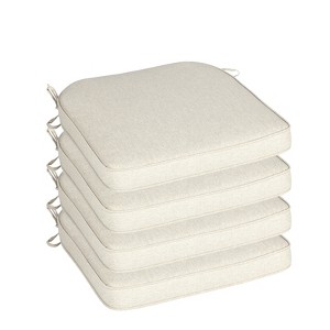 Aoodor Outdoor Dining Chair Cushions Set of 4, Waterproof Patio Furniture Seat Cushions, Outdoor Chair Pads with Ties - 1 of 4