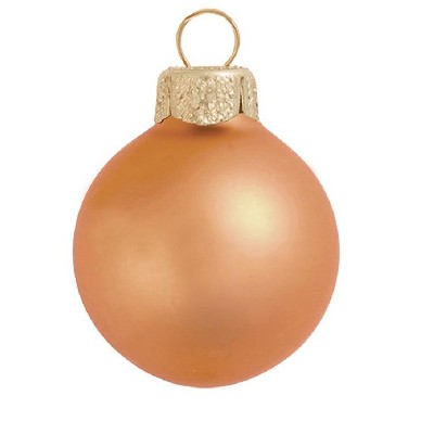 Northlight 8ct Matte Glass Ball Christmas Ornament Set 3.25" - Burnt Orange