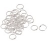 Unique Bargains Office Loose Leaf Hinge Snap Keyring 20mm Inner Dia Metal Binder Clips 0.8x0.8x0.1inches Silver Tone 50 Pcs - 4 of 4