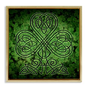 Stupell Industries Green Celtic Shamrock Knot, 18" x 18" - 1 of 4