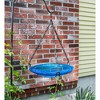 17" Reflective Crackle Glass Hanging Birdbath Bowl Teal Blue - Achla Designs - 3 of 4