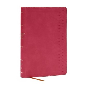 Student Study Bible: A Guide to Knowing and Living God's Word (Nkjv, Pink Leathersoft, Red Letter, Comfort Print) - by  Thomas Nelson (Leather Bound) - 1 of 1
