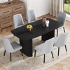 7-Piece Dining Set with MDF Table and 6 Chairs with PU Cushions - 2 of 4