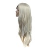 Unique Bargains Women's Curly Wigs 26" Gray with Wig Cap - 3 of 4