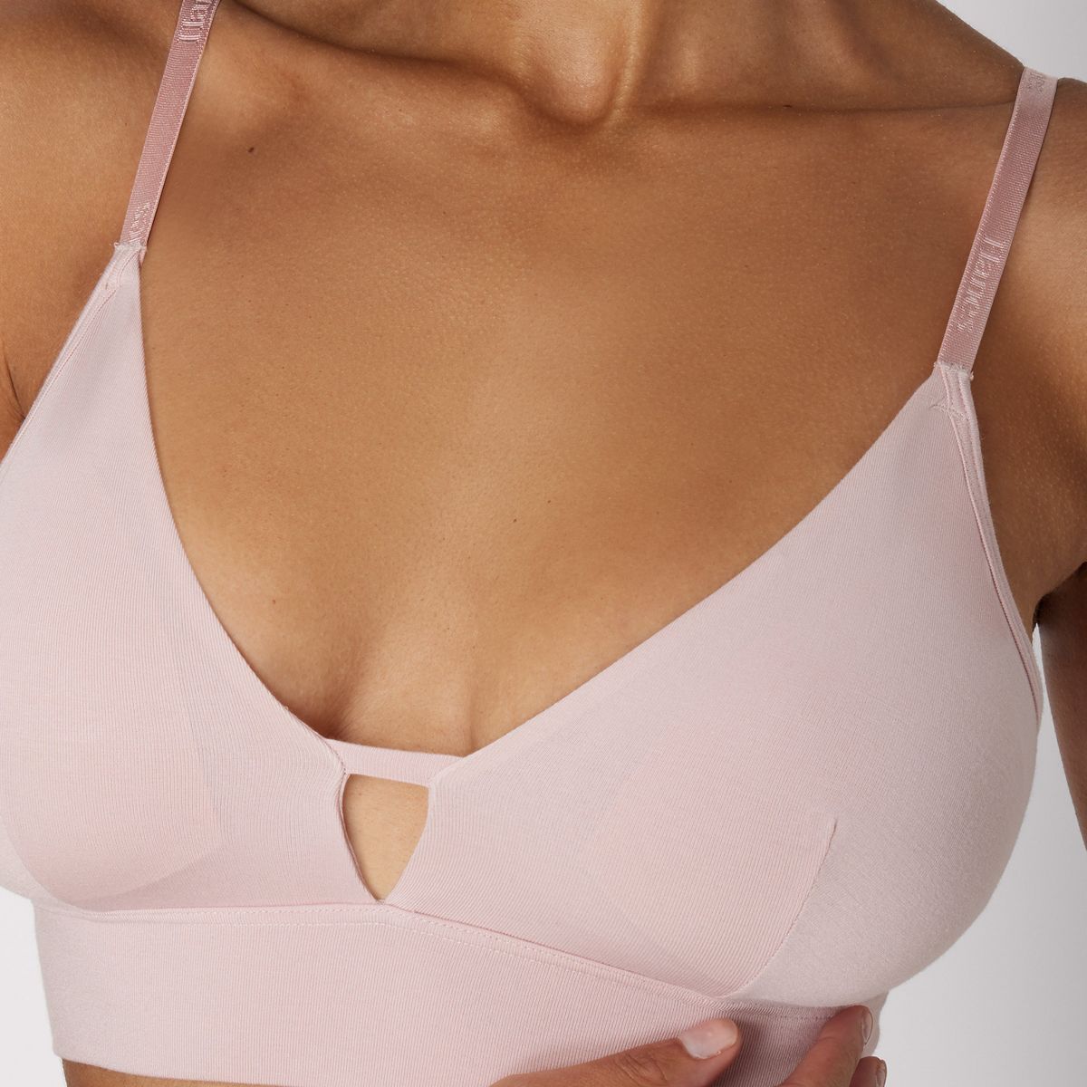 Hanes Originals Women's SuperSoft Longline Triangle Bralette - thumbnail 4