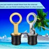 Boat Drain Plug, Snap Handle Drain Plug - 2pcs Marine Drain Bungs (Stainless Steel/Brass), Replacement for 3/4-Inch, 1-Inch, 1-1/4-Inch Holes - 3 of 4