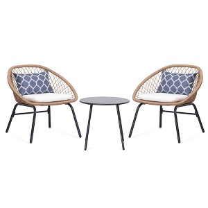Lausaint Home 3-piece Wicker Bistro Set - 1 of 4