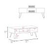 NicBex 39.8 Inch Rectangle Coffee Table with Open Shelves,Modern Center Table for Living Room,Bedroom - 3 of 4