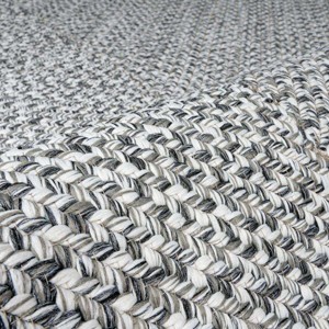 Hauteloom Cream Charcoal Braided Faux Jute Rug - 1 of 4