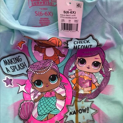 Girls' Lol Surprise Mermaid Short Sleeve Graphic T-shirt - Blue M : Target