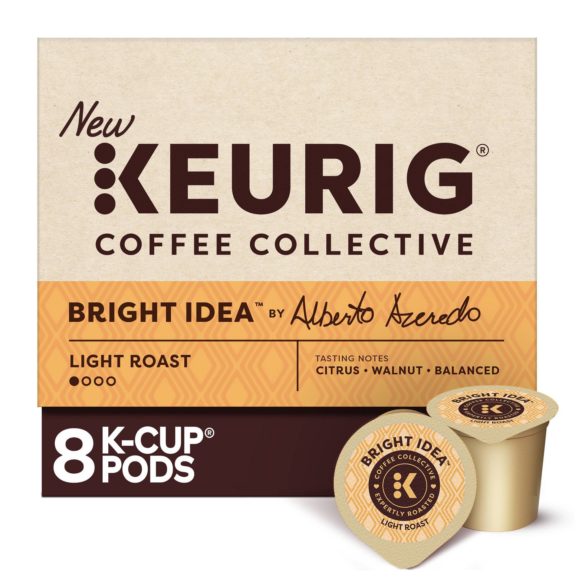 Keurig Coffee Collective Bright Idea Light Roast K-Cup Coffee Pods - 8ct