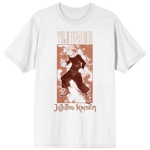 Jujutsu Kaisen Yuji Itadori Character Men’s White Short Sleeve Tee - 1 of 4