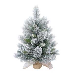 Transpac Artificial 24 in. Multicolor Christmas Frosted Tree in Cloth Bag - 1 of 2