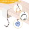 Unique Bargains Steel Adjustable Hanging Bag Desk Mount Utility Square J Hooks 4 Pcs - 4 of 4