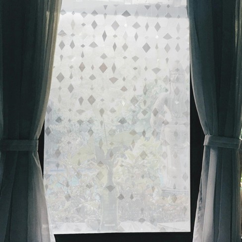 Unique Bargains Gemstones Pattern Window Privacy Film 78.74"L x 17.72"W Clear 1 Pc - image 1 of 4