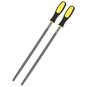 Unique Bargains Round Metal File High Carbon Steel Grip Handle Hand Files - 1 of 4