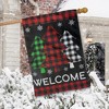 Briarwood Lane Christmas House Flag 40x28 For Outdoor Checkered Trees Burlap Winter For Christmas House Flag - 4 of 4