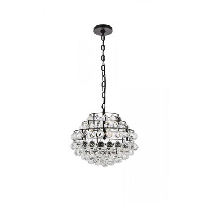 Elegant Lighting Savannah 16 inch pendant in black